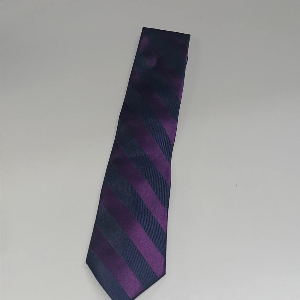 U.S. Polo Assn. Purple and Navy Diagonal Stripe Tie